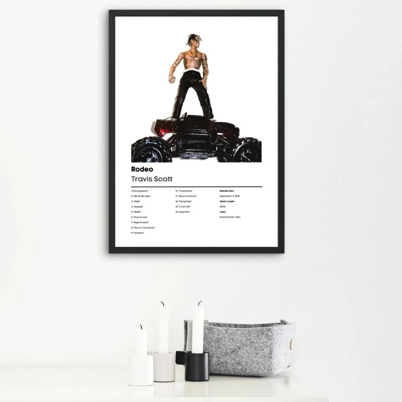 Travis Scott Rodeo Astroworld Music Album Cover Series Art Poster Canvas Painting Wall Print Picture for Living Room Home Decor