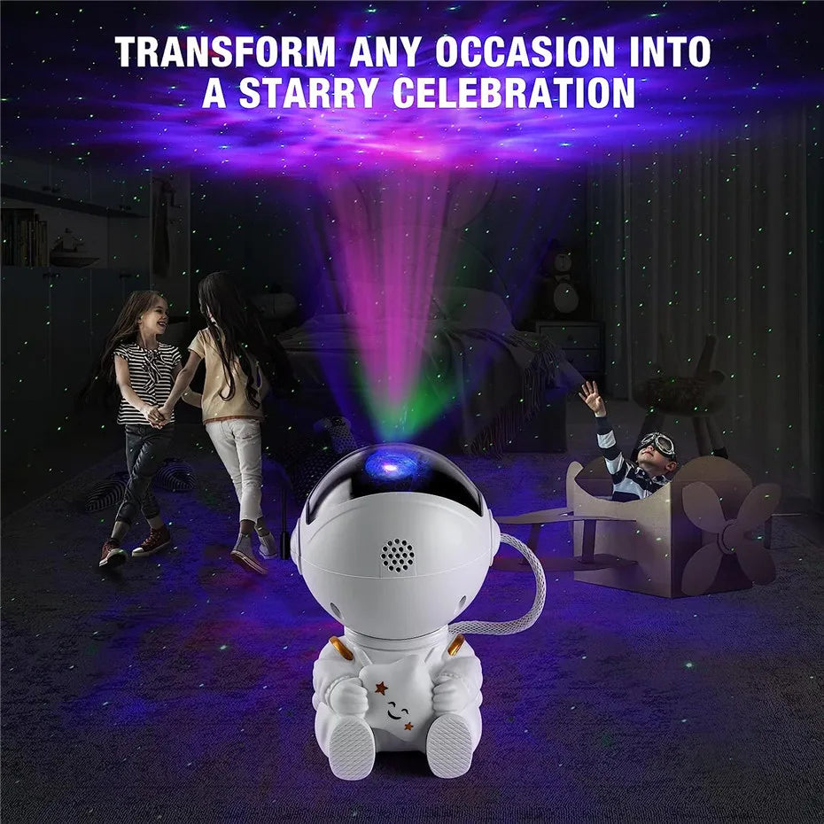 Astronaut Star Projector Galaxy Night Light Space Projector Starry Nebula Ceiling LED Lamp for Bedroom Home Decorative Kids Gift