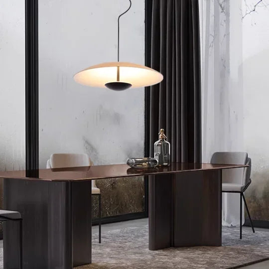 Nordic Design Led Pendant Lights Wood Grain Black For Dining Table Room Kitchen Hanging Lamp Fixture Home Decor Lighting Lusters