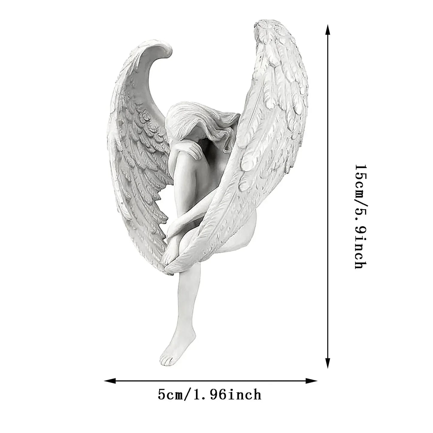 Sculpture Redemption Angel Resin Statue Jewelry Figurines Statuette Religious Garden Home Figurines Accessories Desk Decoration