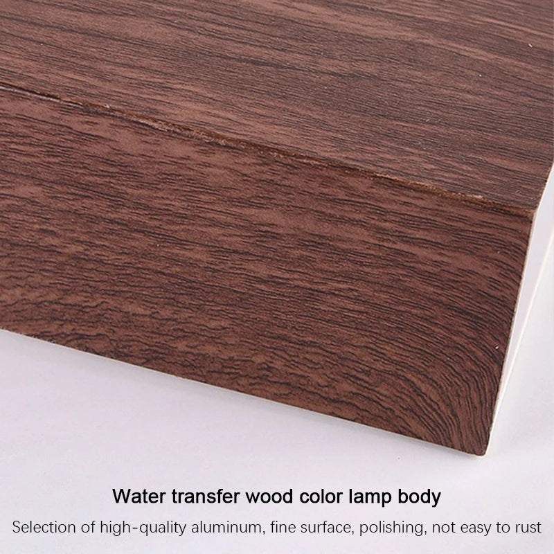 Nordic Wood Wall Lamp LED Original Wooden Walnut Square Room Decor Wall Sconce Bedroom Living Rooms Study Staircase Light Lustre