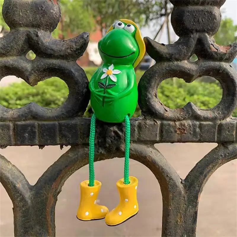 Household Durable The New Creativity Novel Green Accessories Crafts Portable Gift Resin Delicate Ornaments Hanging Leg Frog