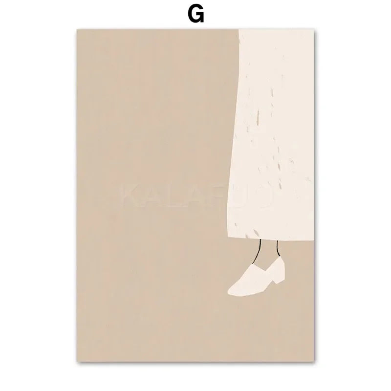 Girl Flower Geometry Line Face Modern Minimalist Posters Wall Art Prints Abstract Pictures Canvas Painting For Living Room Decor