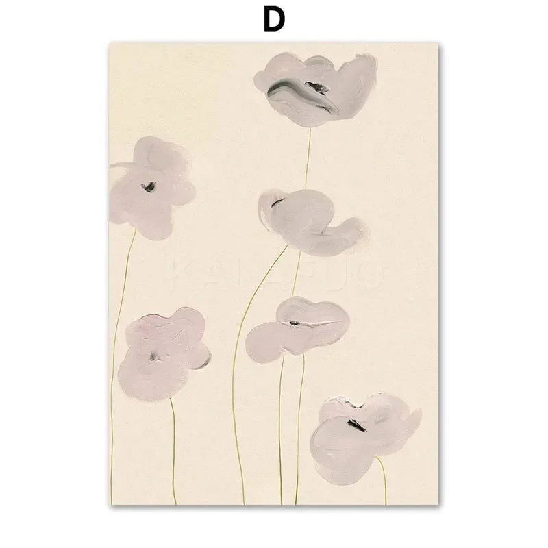 Girl Flower Geometry Line Face Modern Minimalist Posters Wall Art Prints Abstract Pictures Canvas Painting For Living Room Decor