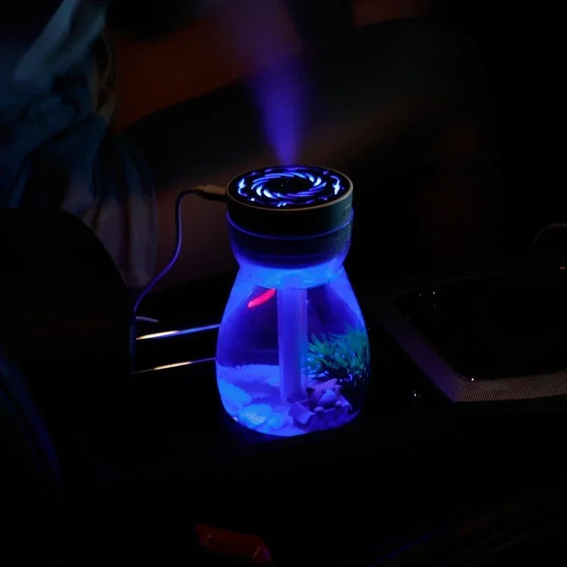 Colorful phoenix aromatherapy humidifier USB home desktop silent hydration car large spray micro landscape atomizer