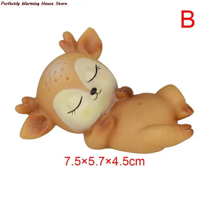 Simulation Christmas Deer Elk Plush Reindeer Natale Ingrosso Decoration Fairy Garden Miniatures Props