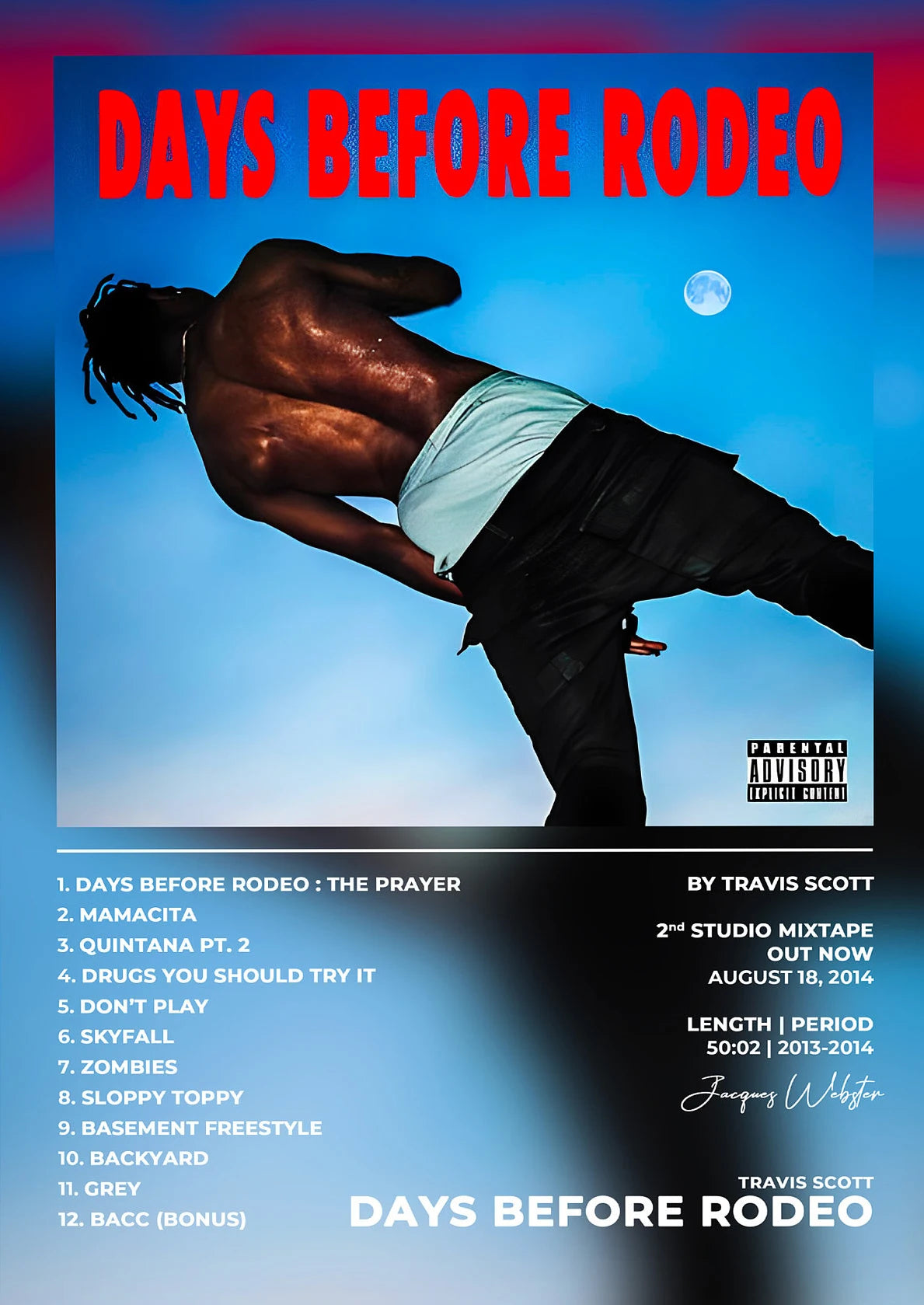 Travis Scott Rodeo Astroworld Music Album Cover Series Art Poster Canvas Painting Wall Print Picture for Living Room Home Decor