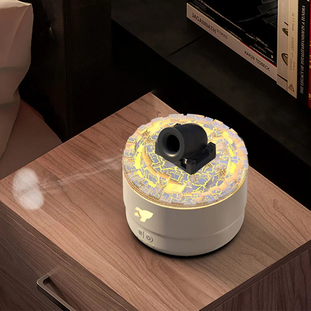 Volcanic Crack Light Cannons Humidifier Essential Oil Diffuser with Timer Cannon Blast Aroma Humidifier Aromatherapy Diffuser