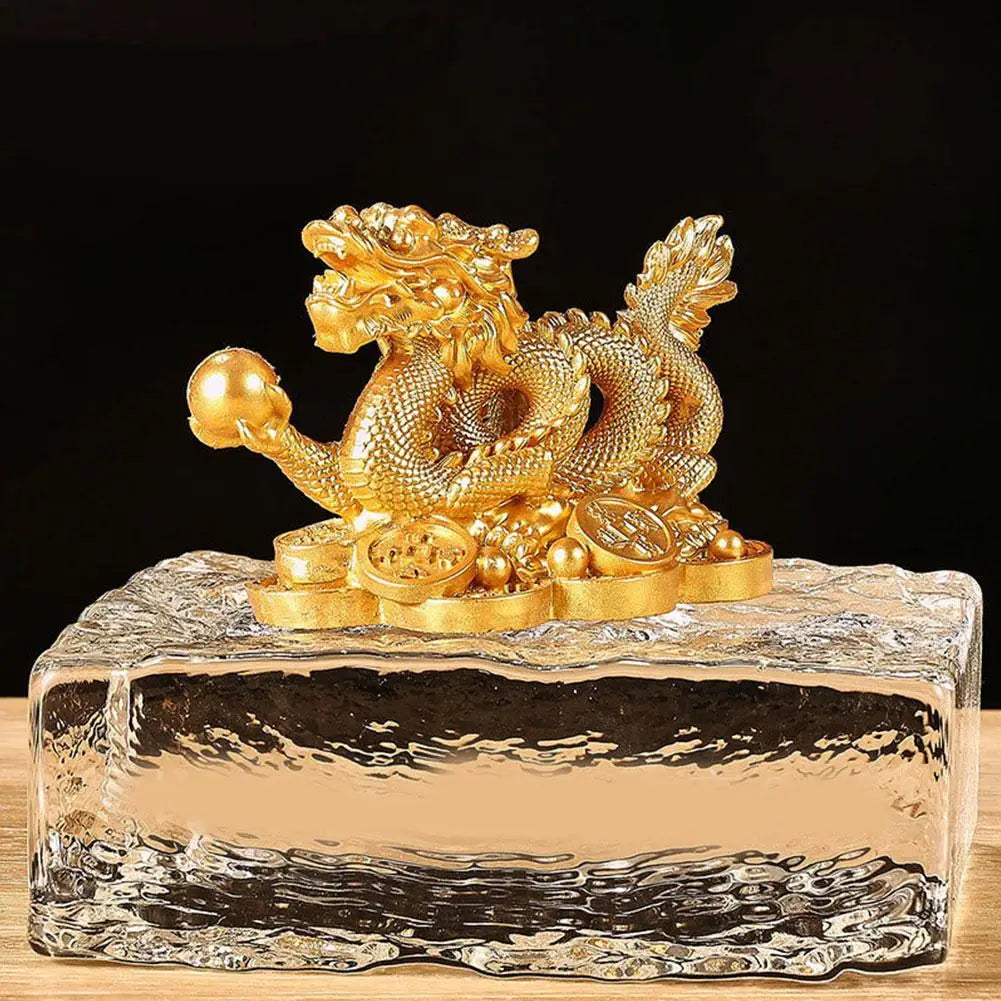 Chinese auspicious Money Dragon statuette Resin sculpture Feng Shui Decoration Home living room bedroom office Figurines