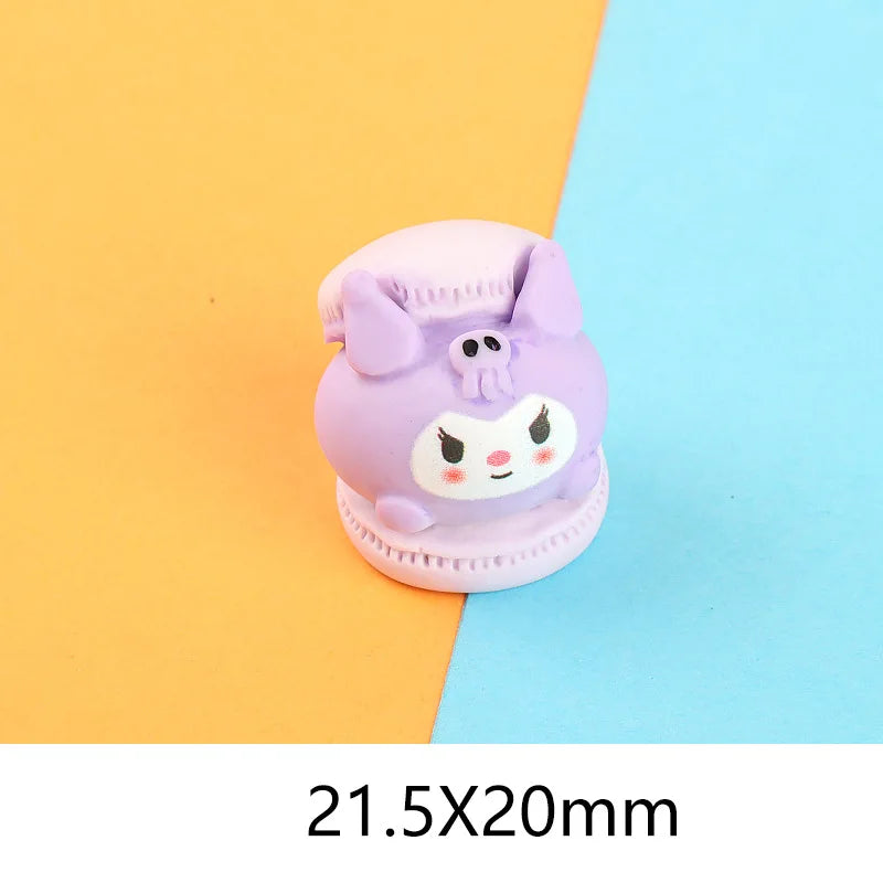 5pcs Kawaii Cartoon Resin Animal Cake Fake Food 3D Mini Figures Crafts Miniatures Phone Decoration Decorative Sculptures Statue