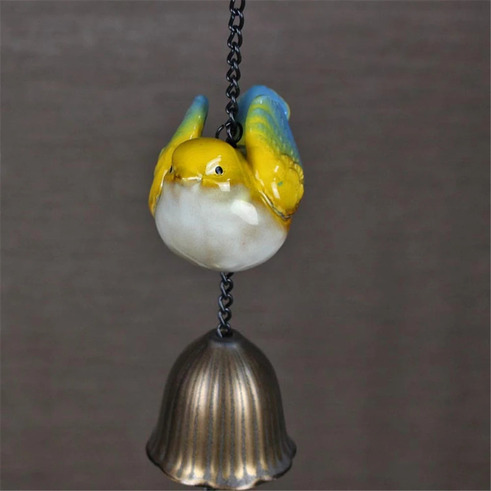 6pcs/Set Ceramic Objects Birds Statue Home Decor Porcelain Magpie Ornament Decorate Study Decoration Sparrow Tits Figurine Model