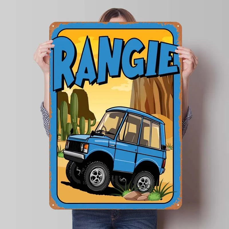Land Rover Metal Sign Cars Poster Interior Retro Tinplate Sign Plaque for Garage Wall Art Decoration Gaming Room Decoration Man
