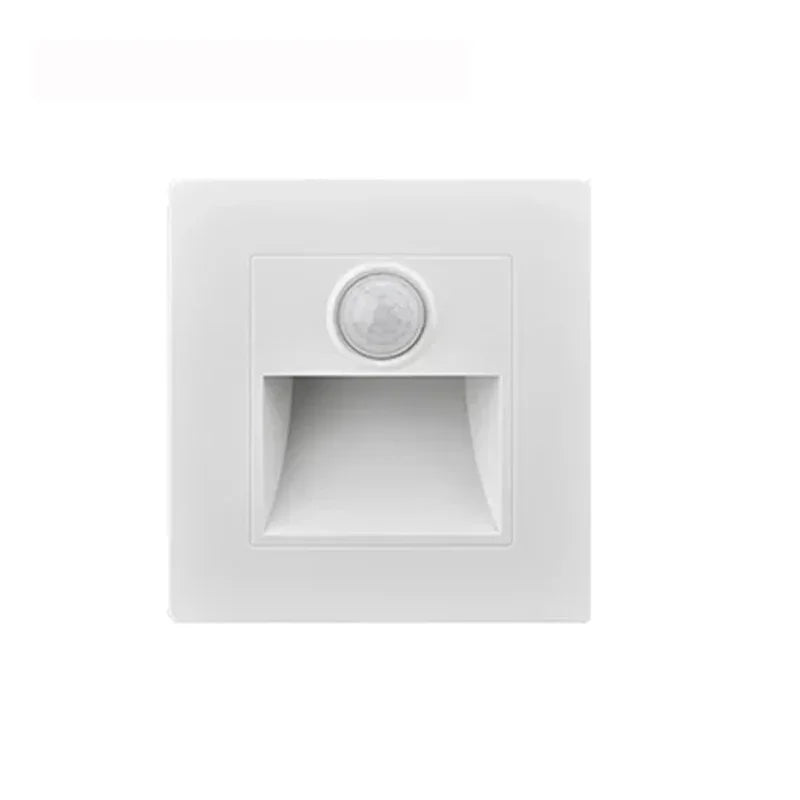 Smart Motion Sensor LED Night Light Wall Lights Stair Footlight Indoor Outdoor Stair Wall Lamp Recessed Step Lighting