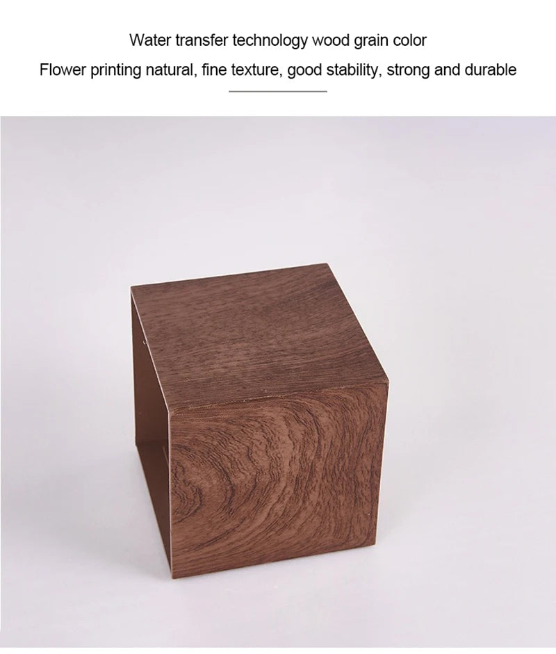 Nordic Wood Wall Lamp LED Original Wooden Walnut Square Room Decor Wall Sconce Bedroom Living Rooms Study Staircase Light Lustre