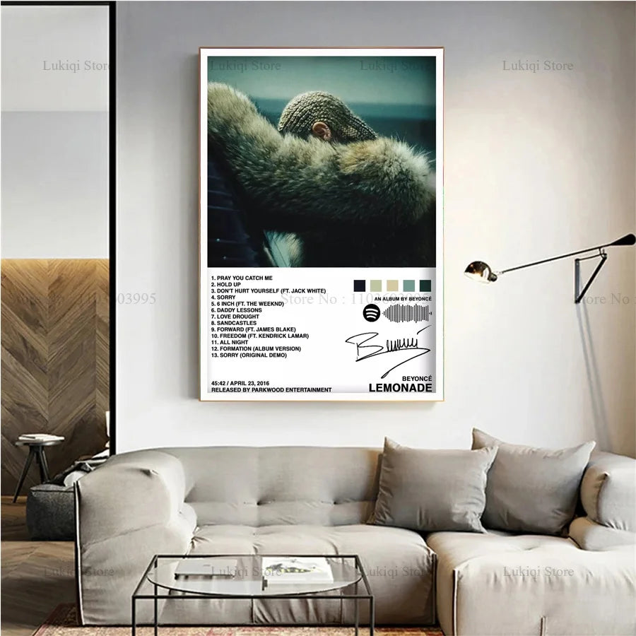 Poster Prints Beyoncé All Music Album Renaissance Cowboy Carter Bar Canvas Oil Painting Wall Art Picture Living Room Home Decor