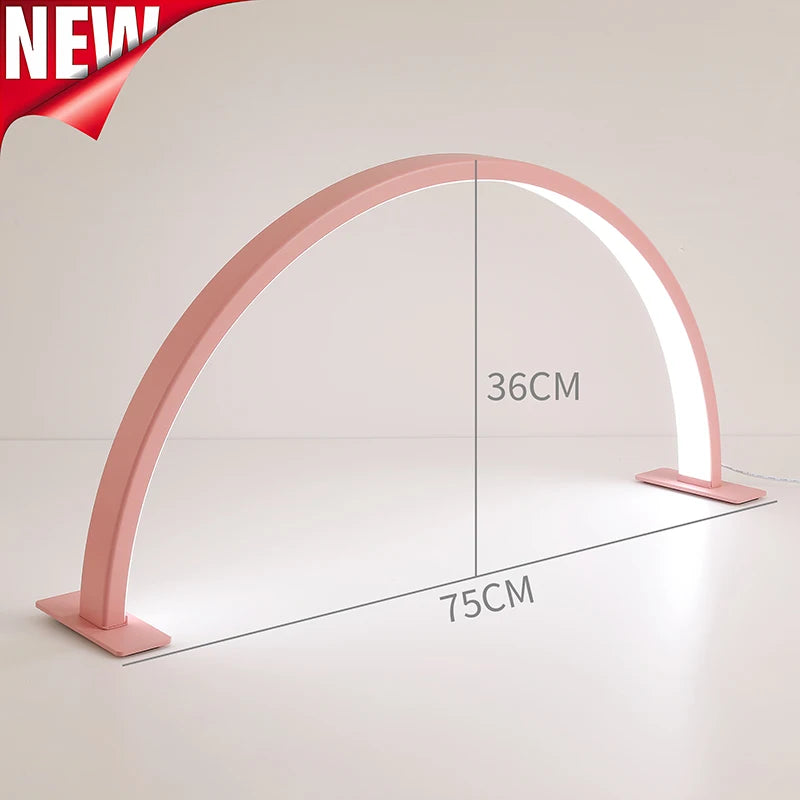 48W Moon Light for Nail Table New Half Moon Lamp For Nail Half Moon Nail Lamp Half Moon Desk Lamp Nail Beauty Salon LED Manicure