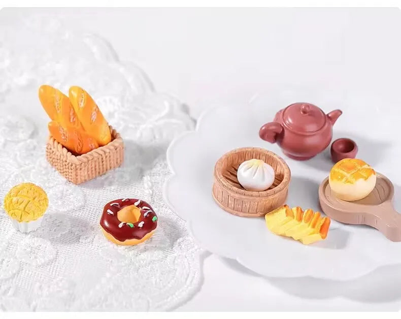 Figurine Miniature Imitation Cake Hamburger Food Micro Landscape Ornaments For Home Decorations Room Decor DIY Accessories