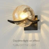 Modern Led wall Light Gold Glass Ball Wall Lamp living Room Bathroom Bedroom Bedside Entrance Porch Indoor Lighting DecorLamp