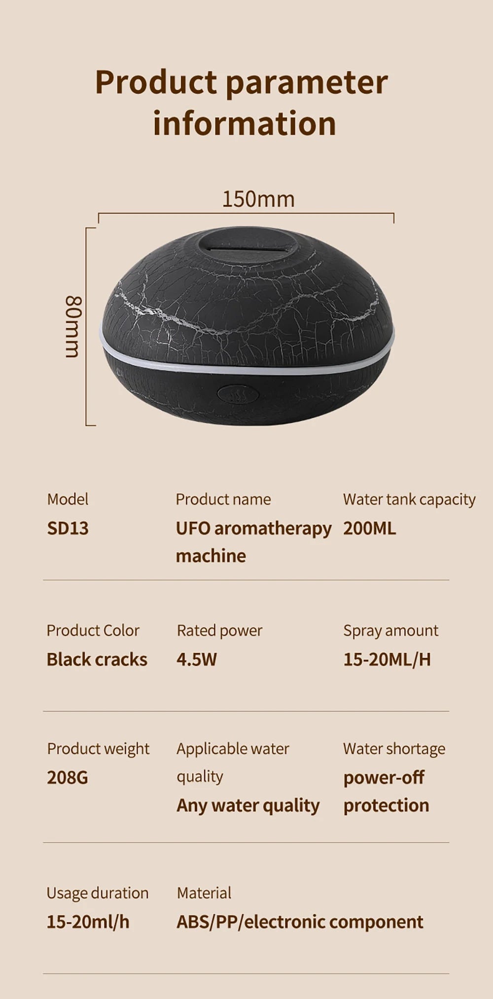 Aroma Humidifier Flame Essential Oil Diffuser Ultrasonic Aromatherapy Air Humidifier Home Mini Fragrance Diffuser with LED Light