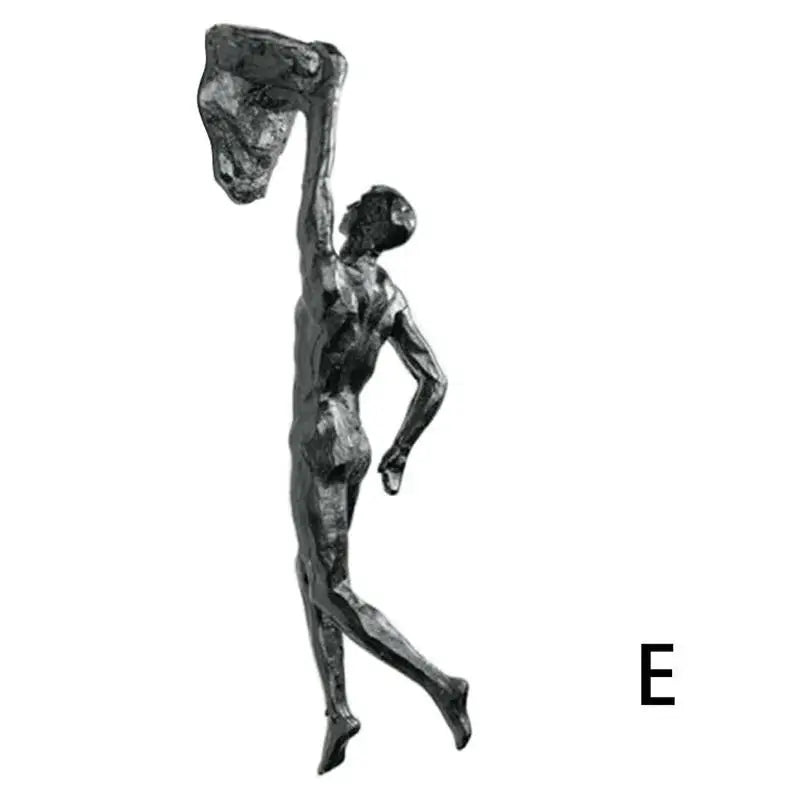 Creative Rock Climbing Man Resin Down Climbing Man Wall Art Decor 3D Art Climbing Men Sculpture Statue Figures Men's Gifts