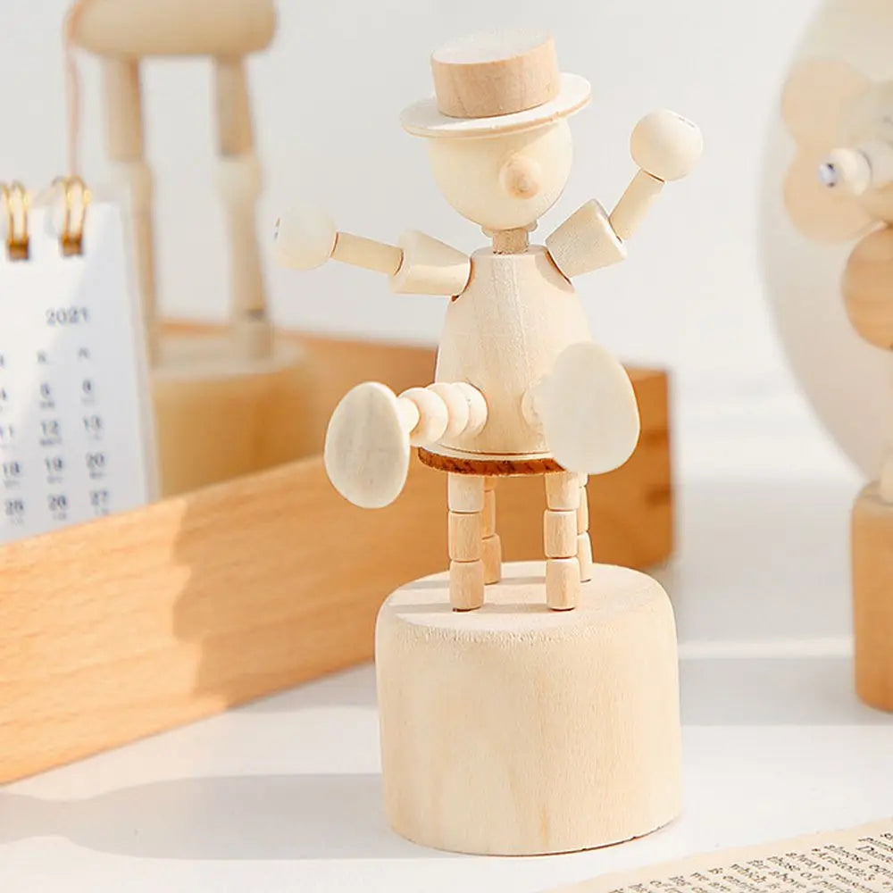 Giraffe Dog Home Decoration Figurine Gifts Educational Toys Wood DIY Craft Mini Desktop Decor Wooden Animal Ornaments
