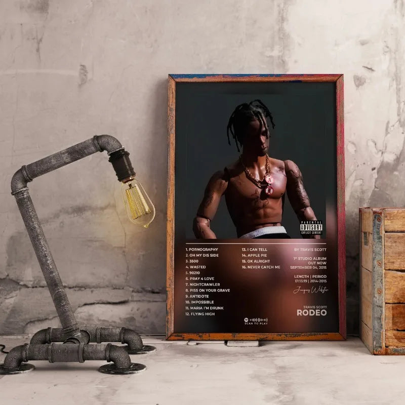 Travis Scott Rodeo Astroworld Music Album Cover Series Art Poster Canvas Painting Wall Print Picture for Living Room Home Decor