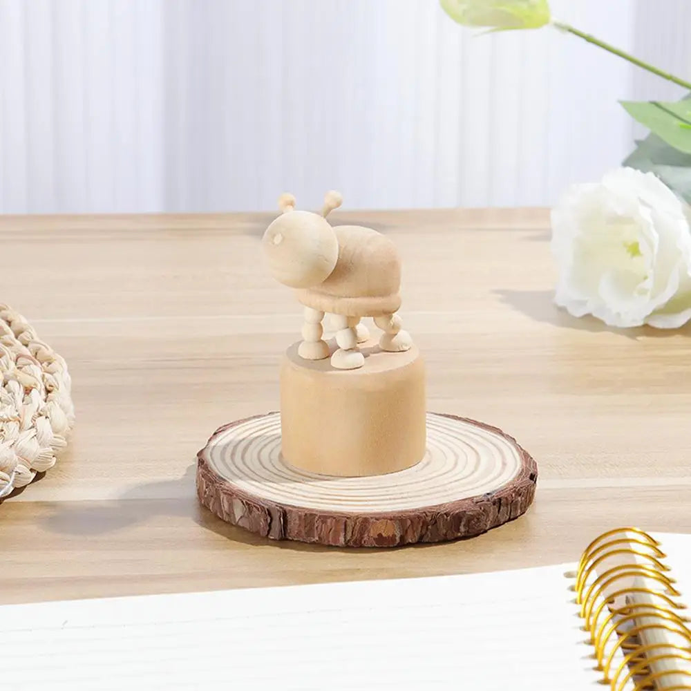 Giraffe Dog Home Decoration Figurine Gifts Educational Toys Wood DIY Craft Mini Desktop Decor Wooden Animal Ornaments