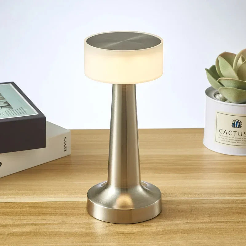 LED Bar Table Lamp Bar/Coffee/Restaurant Desktop Decor Night Light Rechargeable Touch Sensor Wireless Bedroom Reading Lamp 2022
