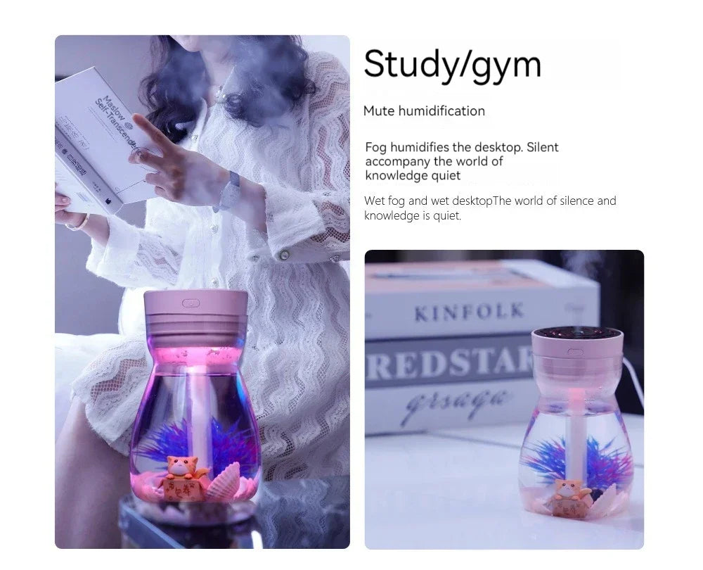 Colorful phoenix aromatherapy humidifier USB home desktop silent hydration car large spray micro landscape atomizer