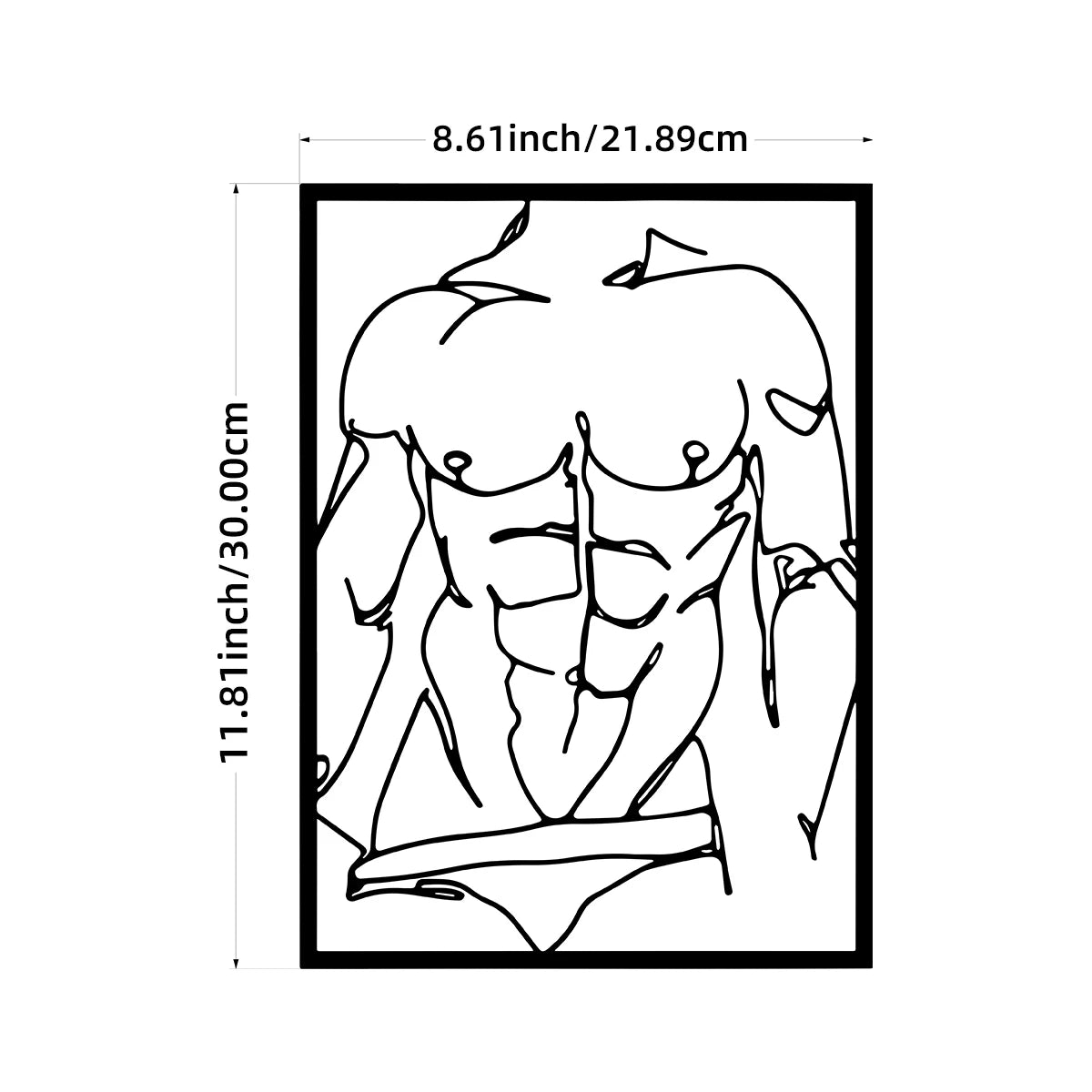1PC Abdominal Muscle Wall Decor Metal Wall Art Decor Sign Wall Plaques Ornaments for Home Wedding Bedroom Living Room Decoration