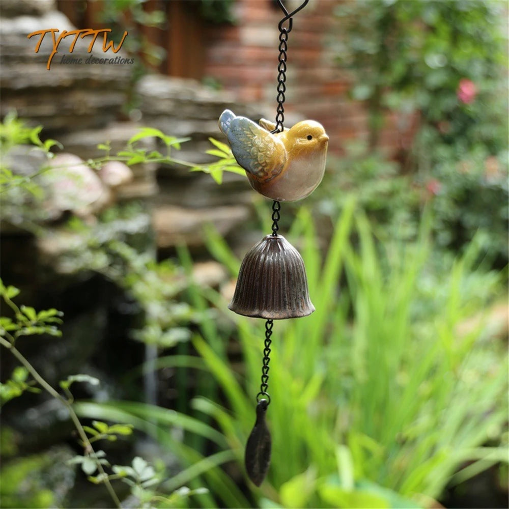 6pcs/Set Ceramic Objects Birds Statue Home Decor Porcelain Magpie Ornament Decorate Study Decoration Sparrow Tits Figurine Model