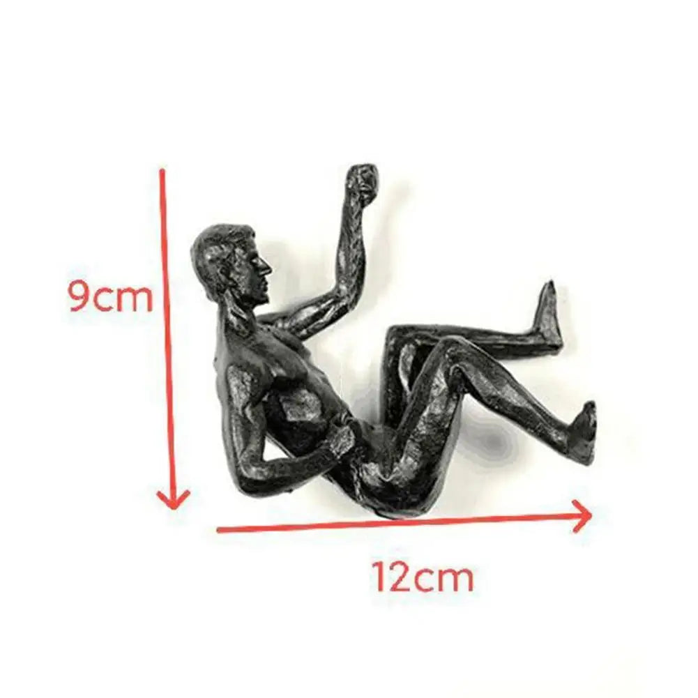 Creative Rock Climbing Man Resin Down Climbing Man Wall Art Decor 3D Art Climbing Men Sculpture Statue Figures Men's Gifts