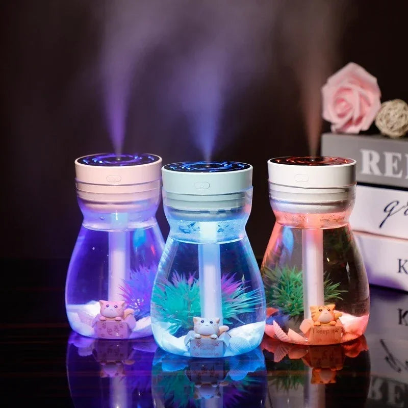 Colorful phoenix aromatherapy humidifier USB home desktop silent hydration car large spray micro landscape atomizer