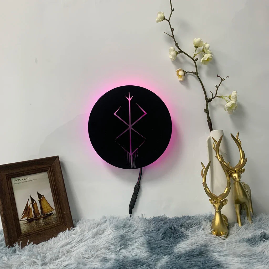 Wall Decor Anime Silhouette Lamp Berserk Guts Nightlights for Home Decoration Night Light Berserk Guts Wall Light Bedroom
