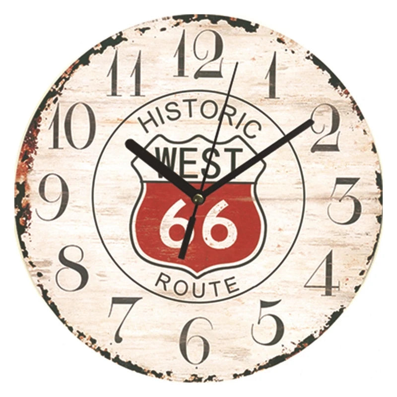 Wall Wooden Clocks for Coffee Houses, Brief Design, Silent Home, Cafe, Office, Wall Decor, Large Art, 23cm, 9in
