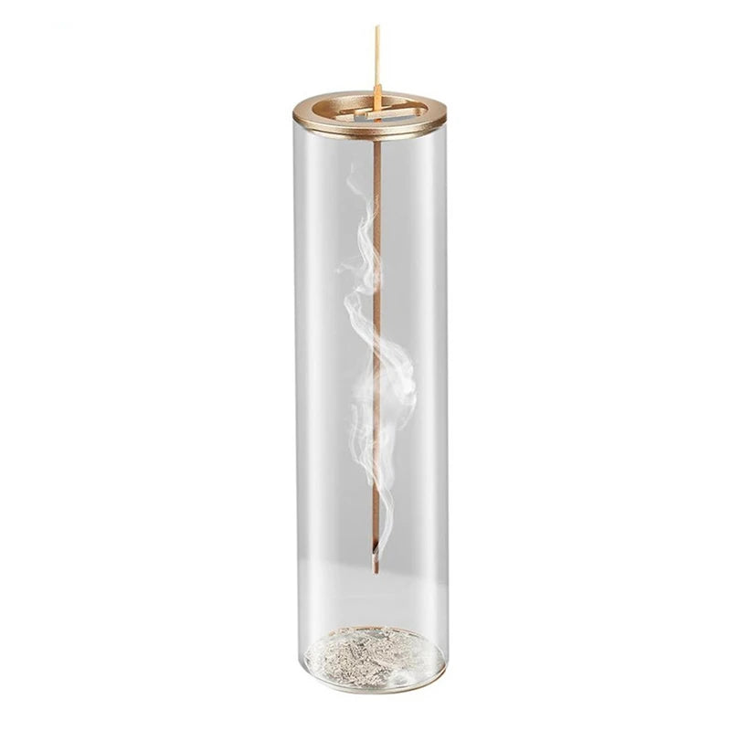Incense Holder Incense Holder For Sticks Removable Glass Ash Catcher Mess-Free Incense Burner Meditation Yoga Spa And With Decor