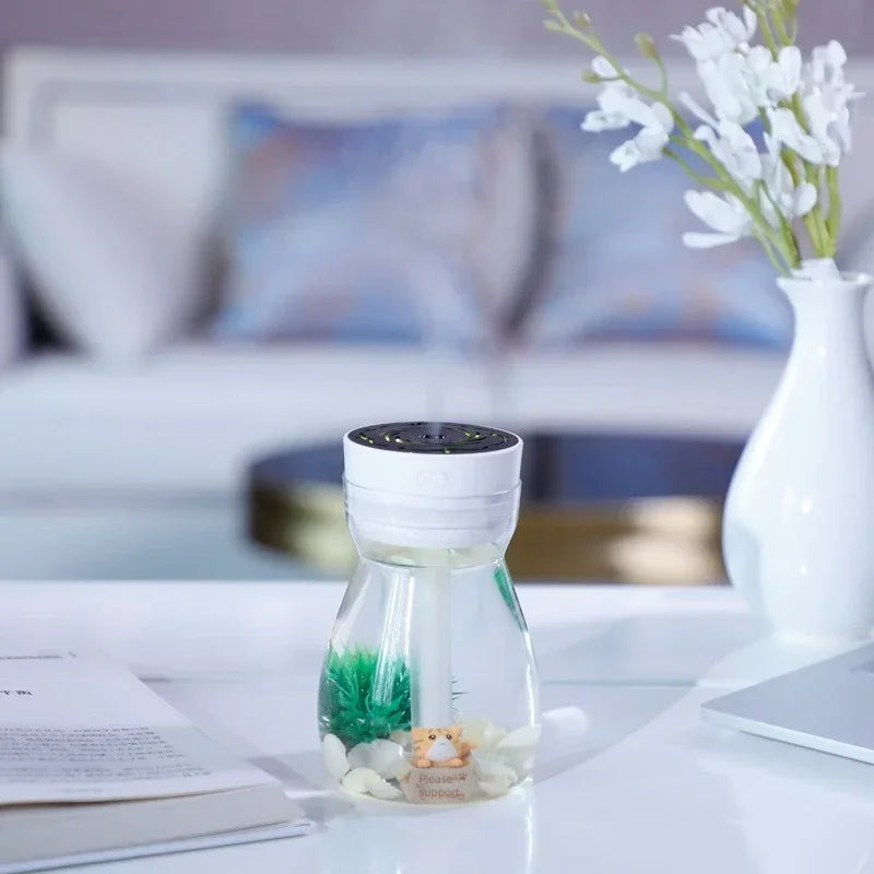 Colorful phoenix aromatherapy humidifier USB home desktop silent hydration car large spray micro landscape atomizer