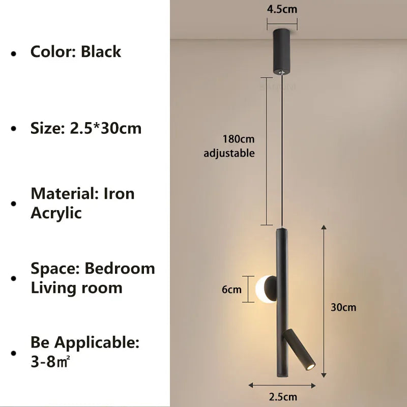 Minimalist LED Pendant Lamp For Living Room Bedside Study Aisle Chandelier Indoor Home Decor Light Fixture Luster Hanging Lamp