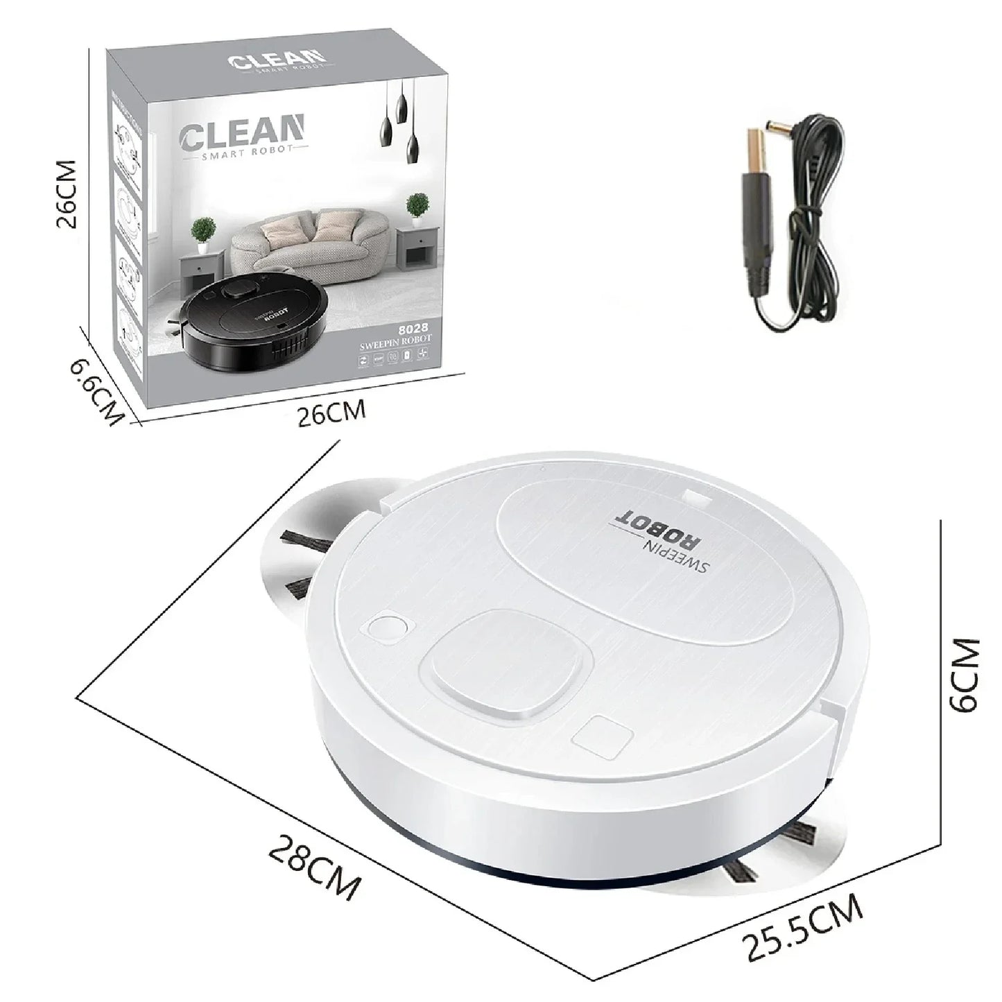 Robot Vacuum Cleaner With Wet And Dry Function And 9800pa Suction Intelligent Obstacle Avoidance And 7-week Battery Life