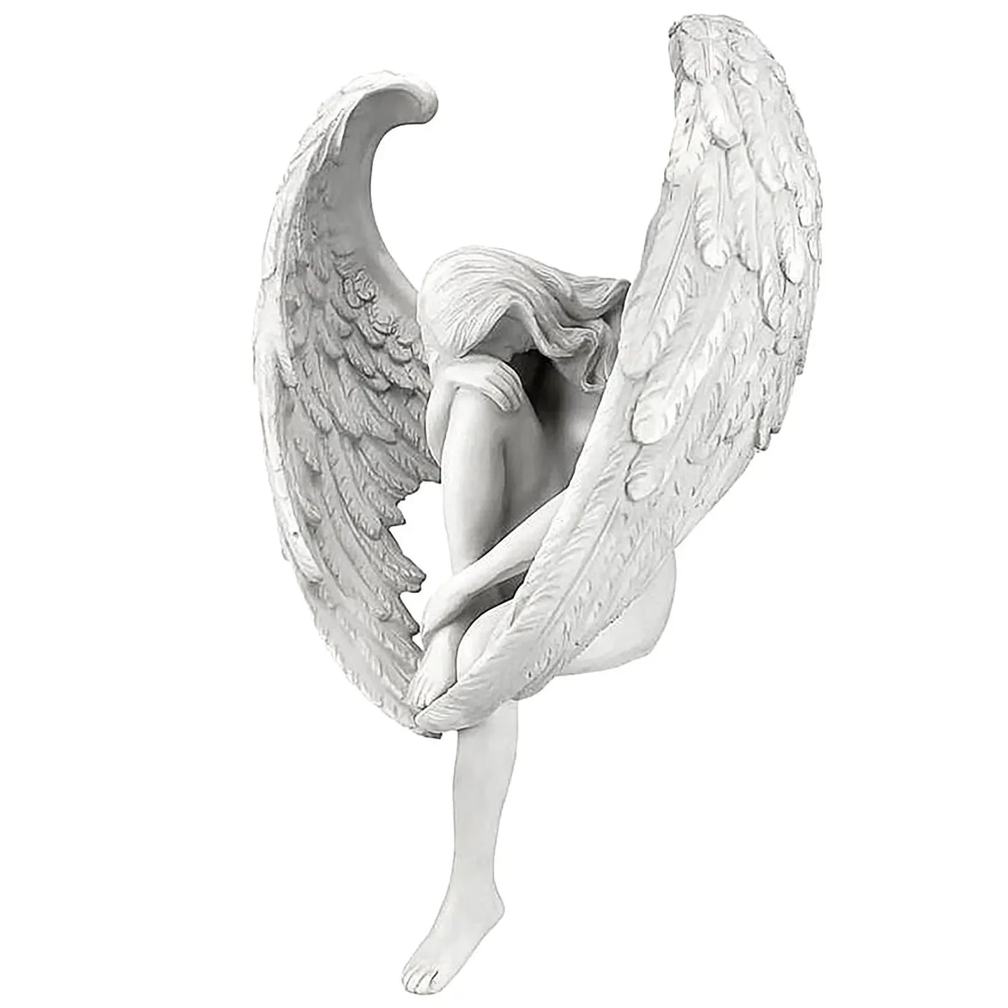 Sculpture Redemption Angel Resin Statue Jewelry Figurines Statuette Religious Garden Home Figurines Accessories Desk Decoration