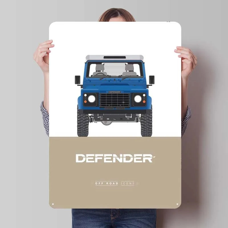 Land Rover Metal Sign Cars Poster Interior Retro Tinplate Sign Plaque for Garage Wall Art Decoration Gaming Room Decoration Man