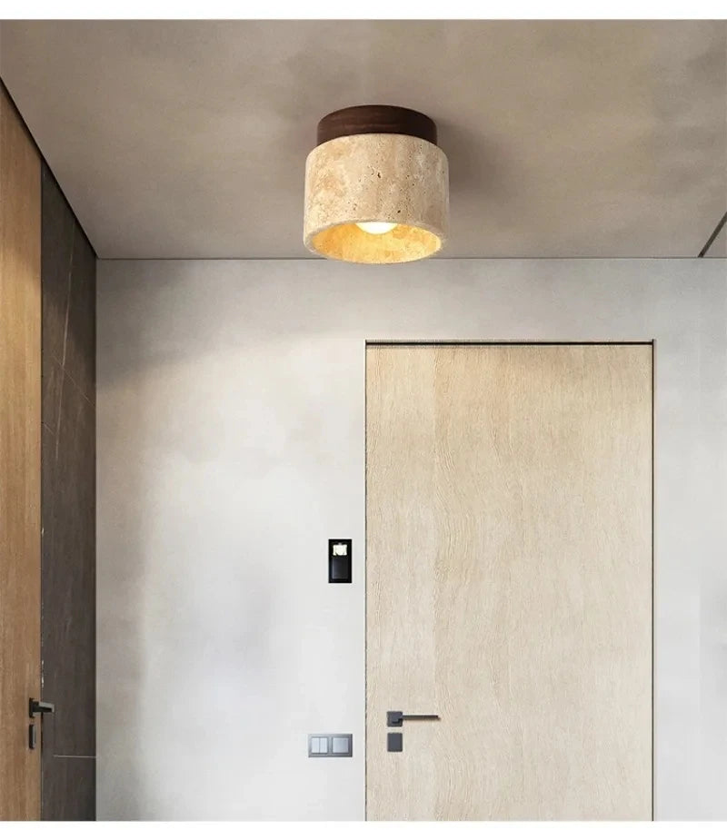 Nordic Modern Stone Ceiling Lamp Bedroom Corridor Flush Mounted Foyer Hallway Lights Fixture Staircase Indoor Lighting Decor Led