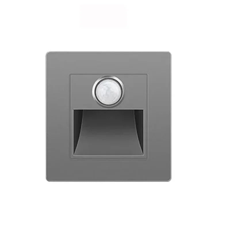Smart Motion Sensor LED Night Light Wall Lights Stair Footlight Indoor Outdoor Stair Wall Lamp Recessed Step Lighting