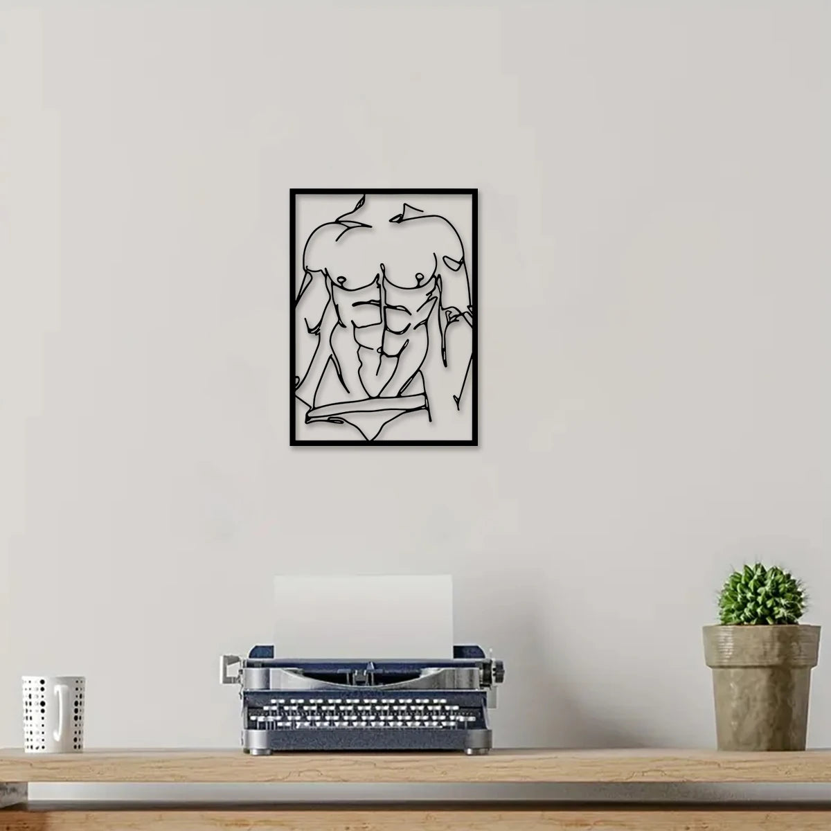 1PC Abdominal Muscle Wall Decor Metal Wall Art Decor Sign Wall Plaques Ornaments for Home Wedding Bedroom Living Room Decoration