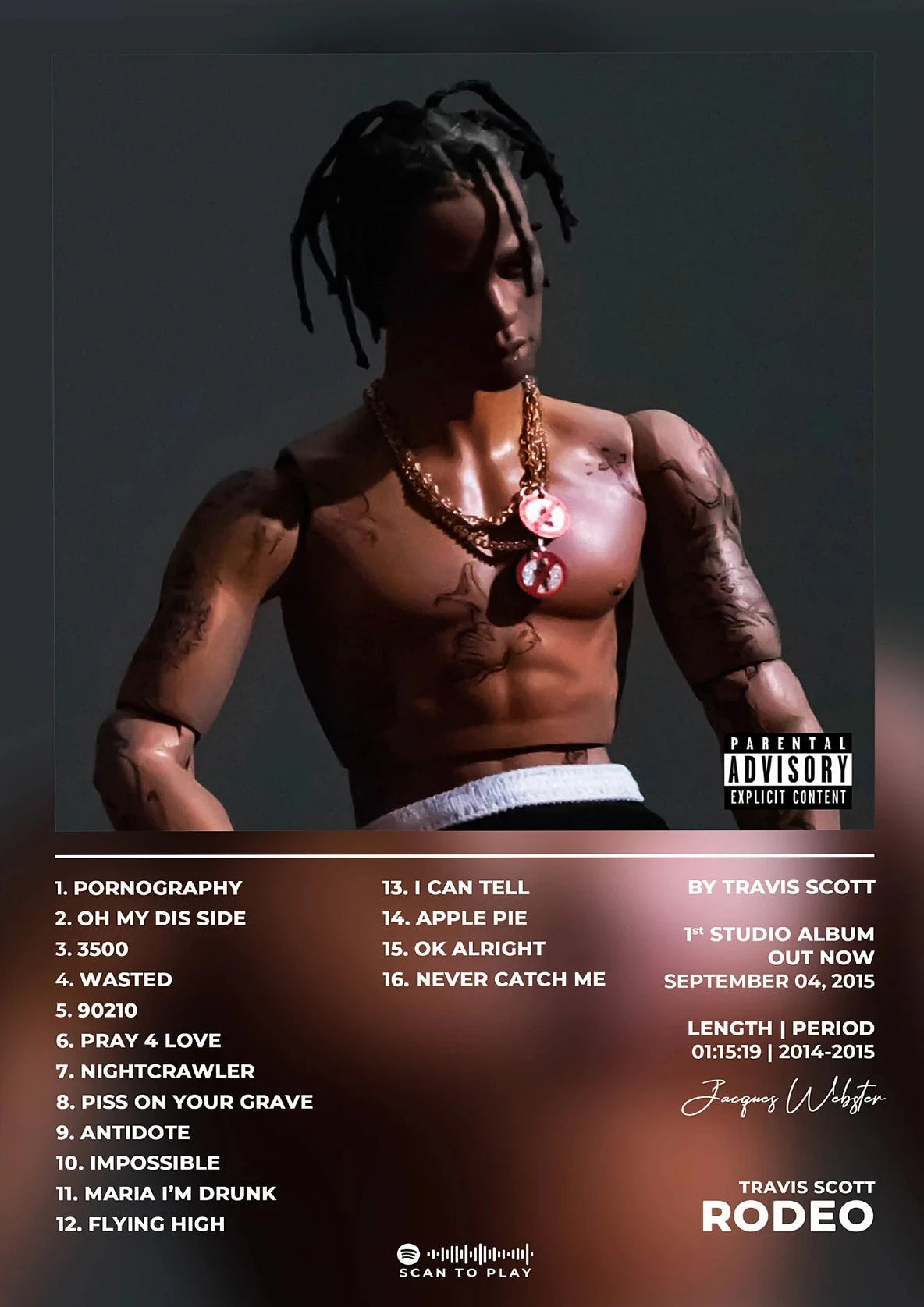 Travis Scott Rodeo Astroworld Music Album Cover Series Art Poster Canvas Painting Wall Print Picture for Living Room Home Decor