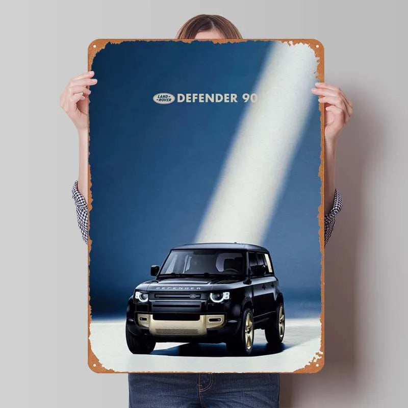 Land Rover Metal Sign Cars Poster Interior Retro Tinplate Sign Plaque for Garage Wall Art Decoration Gaming Room Decoration Man