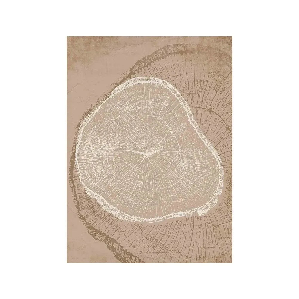 Beige Tree Rings Neutral Picture Home Decor Nordic Canvas Painting Wall Art Luxury Minimalist Print and Poster for Living Room