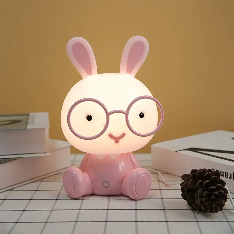 Cute Cartoon Animal Night Lights Baby Children's Bedroom Decor Anime Led Light Christmas Gift Bedside Home Decor USB Night Light