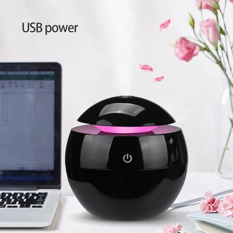 Mini Humidifier Usb Aromatherapy Machine Car Mounted Air Purifier Indoor Facial Hydration Night Colorful Atmosphere Light