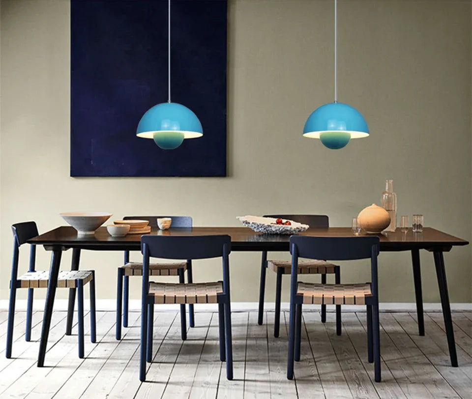 Nordic Café Resraurant Macarone Chandelier Lighting LED Dining Table Ceiling Pendant Lamps Kitchen Living Room Home Decorations